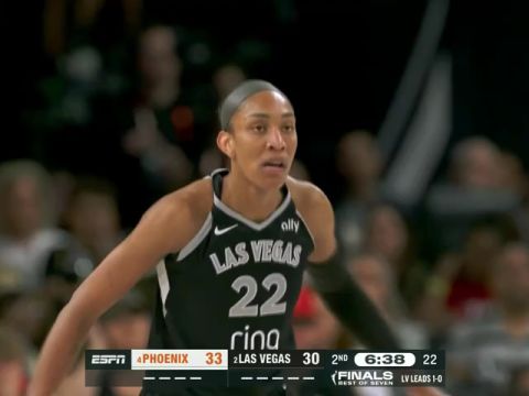 菲尼克斯水星vs拉斯维加斯王牌第2节英文原声回放