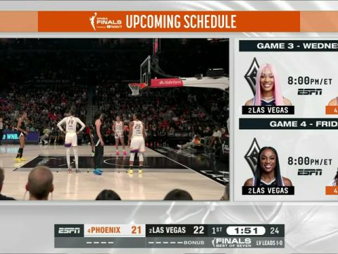 菲尼克斯水星vs拉斯维加斯王牌第1节英文原声回放