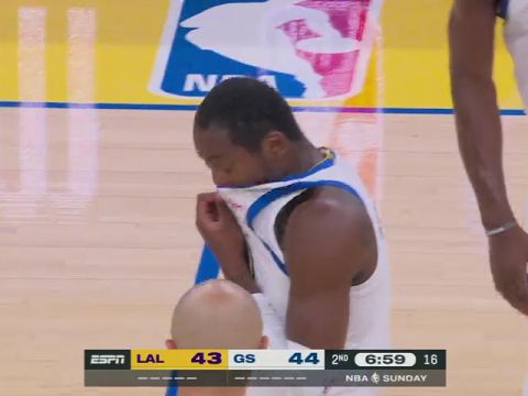 NBA季前赛：湖人vs勇士第2节中文解说回放