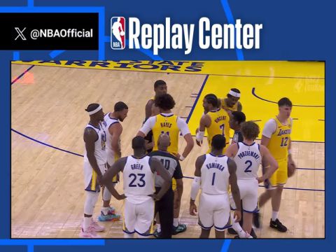 NBA季前赛：湖人vs勇士第2节英文原声回放