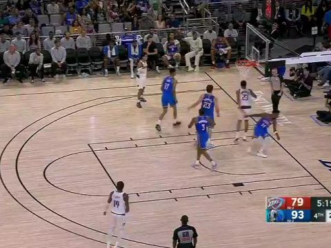 NBA季前赛：雷霆vs独行侠第4节英文原声回放