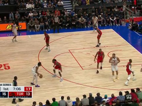 NBA季前赛：掘金vs猛龙英文原声全场回放