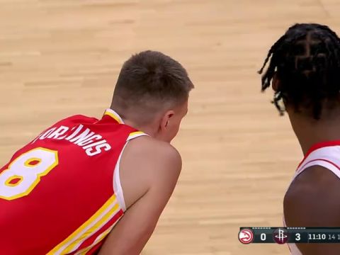 NBA季前赛：老鹰vs火箭第1节中文解说回放