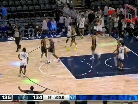 NBA季前赛：步行者vs森林狼加时一英文原声回放