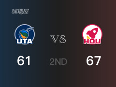 火箭半场领先爵士，阿门-汤普森得到19分，森萨博得到11分