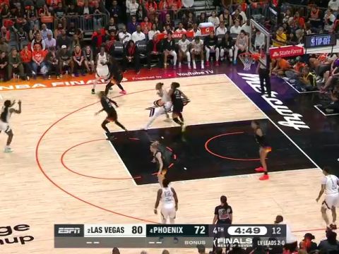 拉斯维加斯王牌vs菲尼克斯水星英文原声全场回放