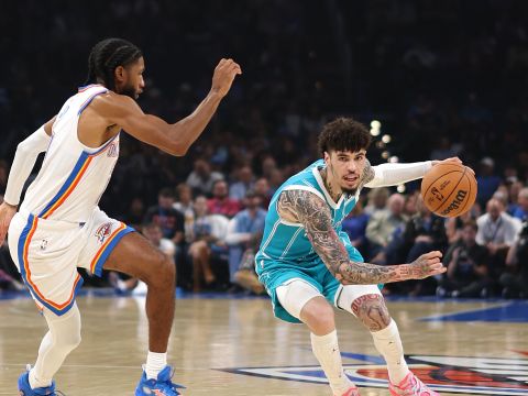 鲍尔vs雷霆集锦 首发出战拿下15+5+4全面数据三分6中4