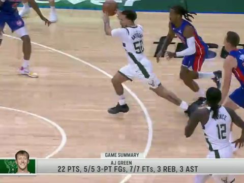 NBA季前赛：活塞vs雄鹿中文解说全场回放