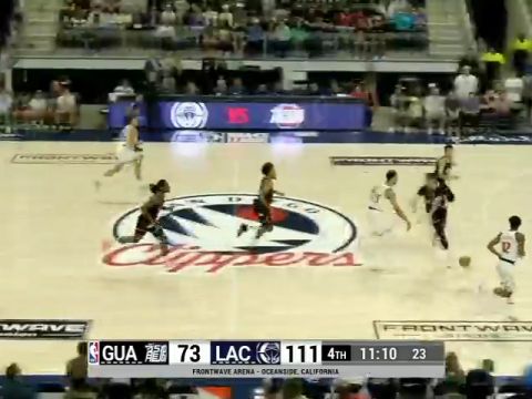 NBA季前赛：广州龙狮vs快船第4节英文原声回放