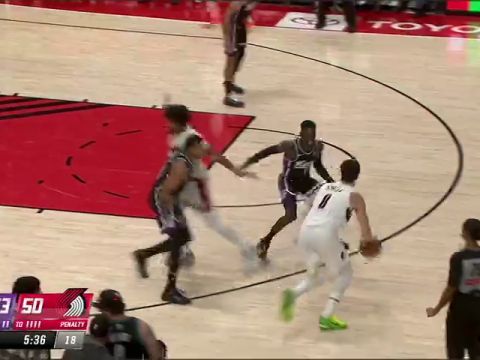 NBA季前赛：国王vs开拓者第2节中文解说回放