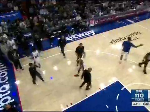 NBA季前赛：魔术vs76人第4节中文解说回放