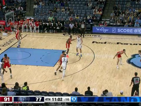 NBA季前赛：老鹰vs灰熊第4节中文解说回放