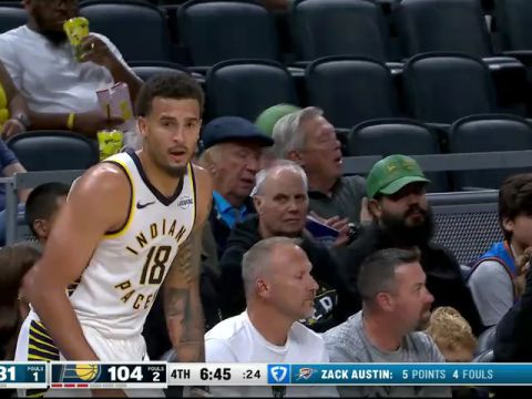 NBA季前赛：雷霆vs步行者第4节中文解说回放