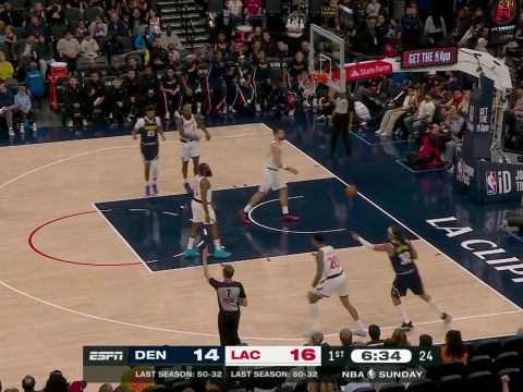 戈登vs快船集锦 出战22分钟砍下18+7展现全能身手