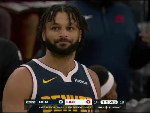 NBA季前赛：掘金vs快船第1节英文原声回放