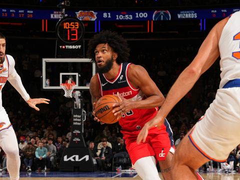 奇才120-103尼克斯 巴格利18+11科勒克空砍20分奇才6人上双客胜尼克斯