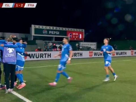 [进球视频]法国被火速扳平！法国后场起火送冰岛单刀，赫林森破门冰岛2-2法国