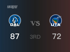 三节结束，独行侠以87-72领先爵士，戴维斯25分6篮板2助攻