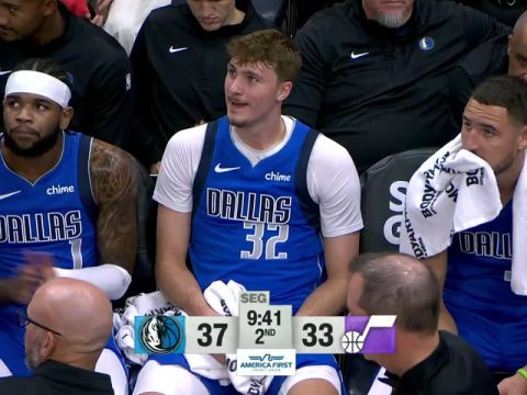 NBA季前赛：独行侠vs爵士第2节中文解说回放