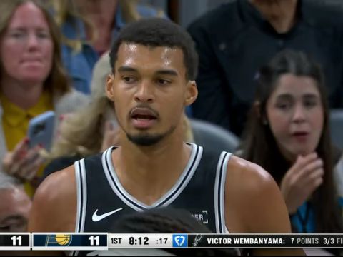 NBA季前赛：马刺vs步行者英文原声全场回放