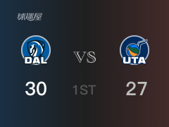 独行侠以30-27领先爵士，结束首节