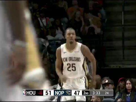 NBA季前赛：火箭vs鹈鹕第2节英文原声回放