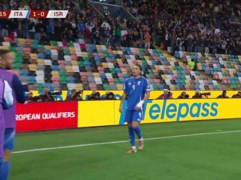 [进球视频]十分角！雷特吉断球远射弧线球直挂死角，意大利再下一城