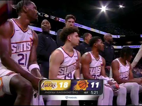 NBA季前赛：湖人vs太阳第1节英文原声回放