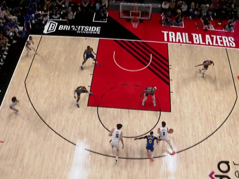 杨瀚森vs勇士集锦 投篮11中4得到9分6篮板1助攻1盖