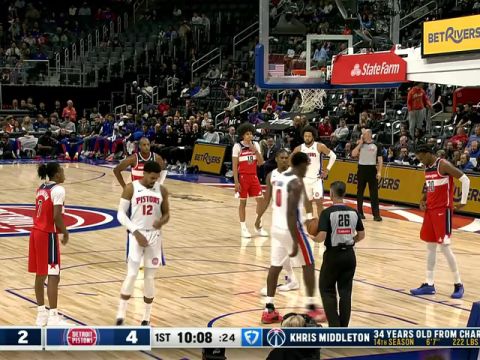 奇才vs活塞第1节英文原声回放