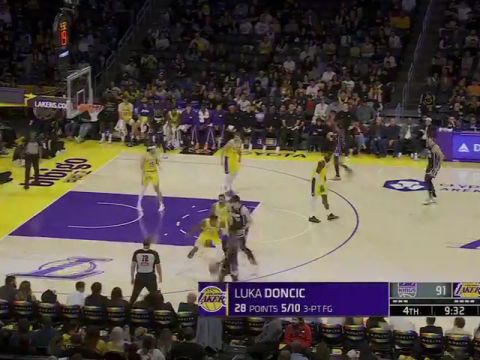 NBA季前赛：国王vs湖人英文原声全场回放