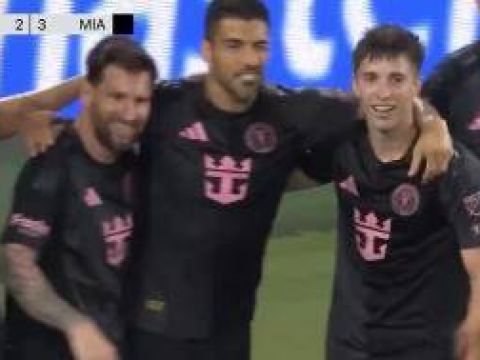 [进球视频] 迈阿密3-2反超！梅西传球禁区苏牙射门被扑！罗德里格斯补射破门