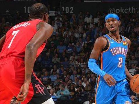 [腾讯全场集锦]鏖战双加时！SGA罚球准绝杀 申京39+11+7 KD23+9 雷霆险胜火箭