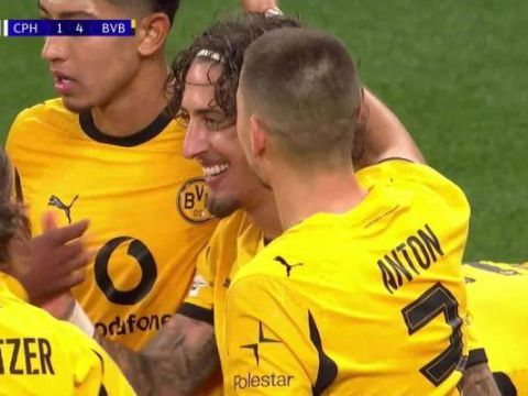 [进球视频]多特4-1领先！法比奥-席尔瓦不停球小角度打门得手