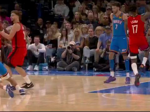 NBA常规赛：火箭vs雷霆第2节英文原声回放