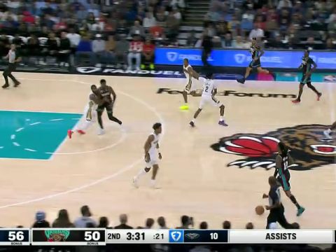 NBA常规赛：鹈鹕vs灰熊第2节中文解说回放