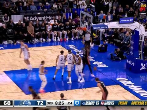 NBA常规赛：热火vs魔术第3节中文解说回放