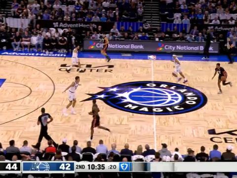 NBA常规赛：热火vs魔术第2节英文原声回放