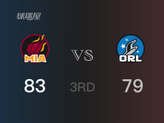 三节战罢，热火83-79领先魔术，末节再战