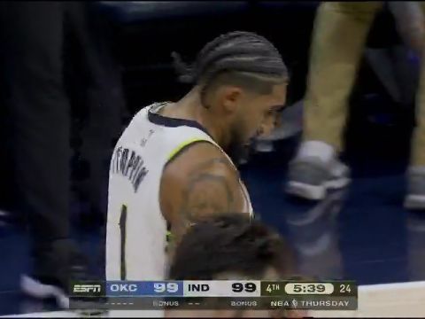 NBA常规赛：雷霆vs步行者英文原声全场回放