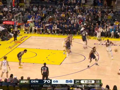 掘金vs勇士第2节英文原声回放