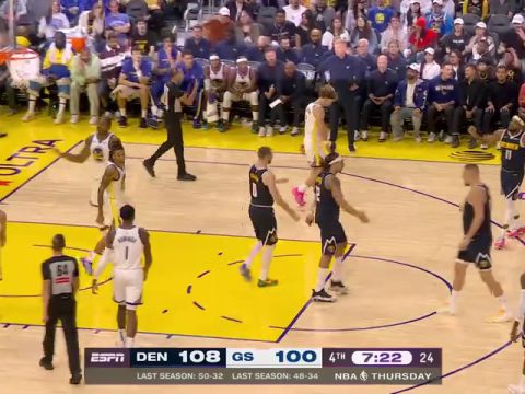 掘金vs勇士第4节中文解说回放