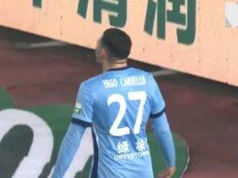 [进球视频] 浙江1-1扳平比分 王钰栋左路传中至后点 卡列洛破门