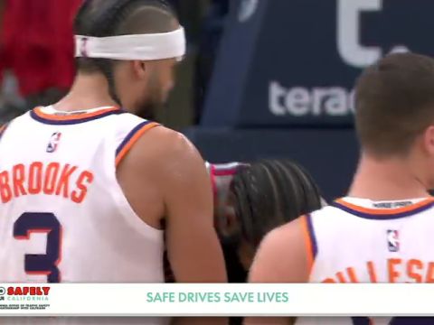 NBA常规赛：太阳vs快船第1节英文原声回放