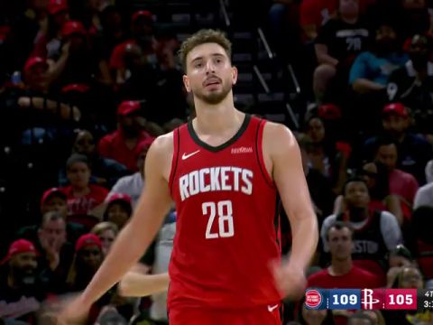 NBA常规赛：活塞vs火箭第4节中文解说回放