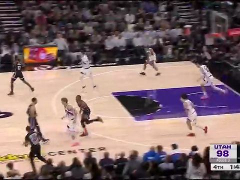 NBA常规赛：爵士vs国王英文原声全场回放