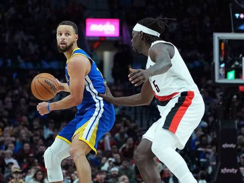 [CCTV全场集锦]🏀杨瀚森7分钟2分1板2帽 开拓者轻取勇士迎首胜 库里空砍35+6