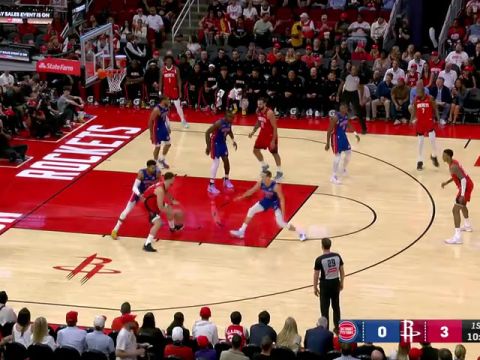 NBA常规赛：活塞vs火箭第1节中文解说回放