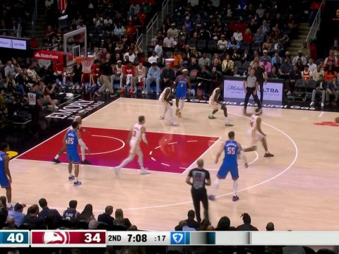 亚历山大vs老鹰集锦 30分4篮板5助攻内线强攻予取予求