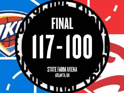 [微博全场集锦]🏀雷霆轻取老鹰迎三连胜 SGA三节30+5&连续75场20+ 切特31+12